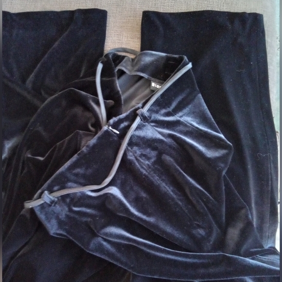 Bianca Nygard Black Stretch Velvet Pant 14 - Picture 4 of 6
